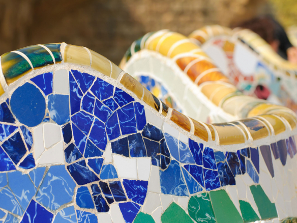 Mosaik-Detail aus Barcelona